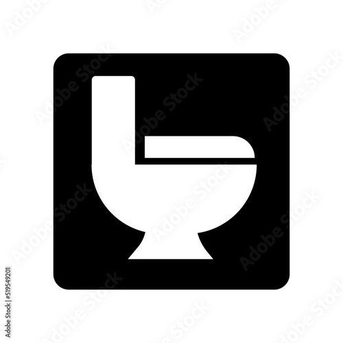 Toilet box icon. Restroom information. Vector.