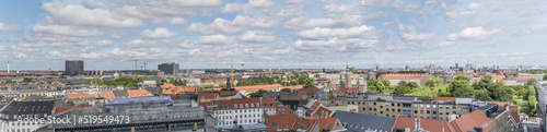aerial of roofs north-east of The Round Tower, Copenhagen