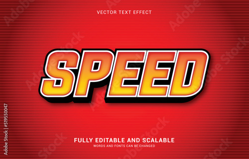 editable text effect, Speed style
