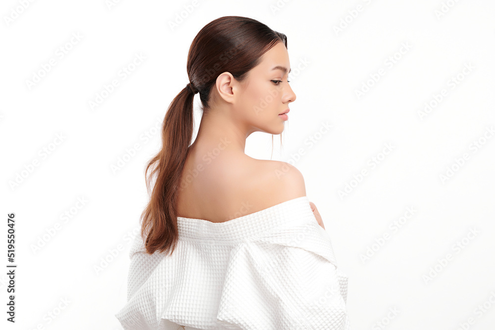 Beautiful young asian woman with clean fresh skin on white background, Face care, Facial treatment, Cosmetology, beauty and spa, Asian women portrait. Beautiful young asian woman with clean fresh skin on white background, Face care, Facial treatment, Cosmetology, beauty and spa, Asian women portrait.
