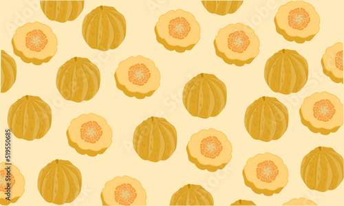 modern design cantaloupe fruit patternmodern design cantaloupe fruit pattern