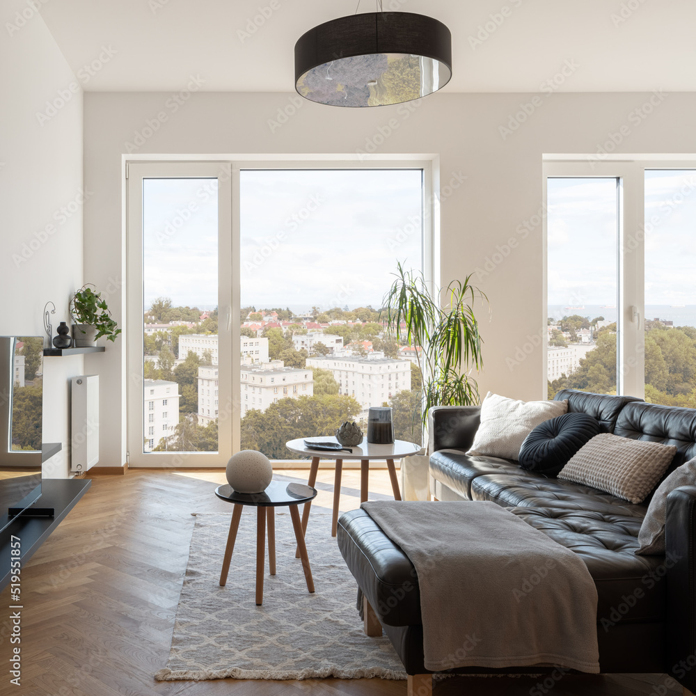 Living room with big windows Living room with big windows