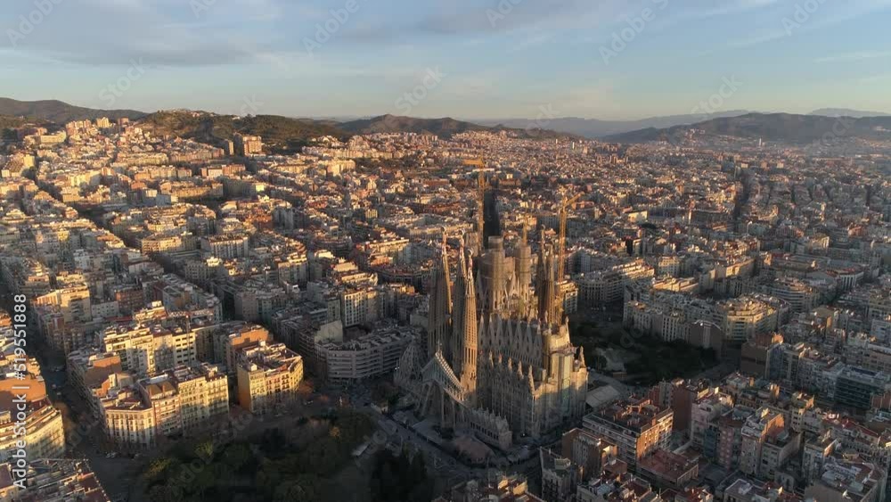 The Amazing City of Barcelona at Sunrise, Spain The Amazing City of Barcelona at Sunrise, Spain