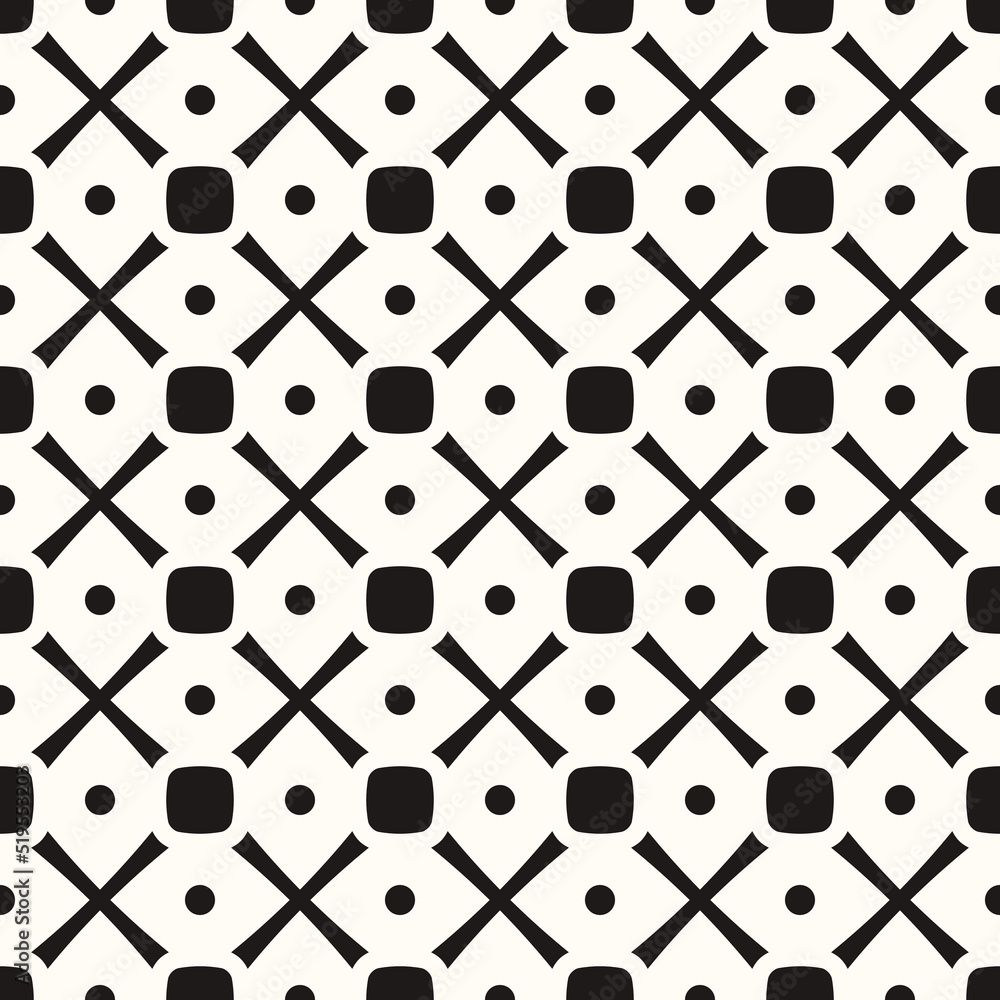 Vector Geometric Abstract Seamless Monochrome Pattern Texture Background Vector Geometric Abstract Seamless Monochrome Pattern Texture Background