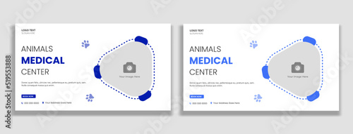 Animal medical center thumbnail and web banner template