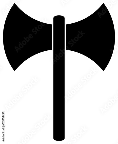 Lesbian Feminist Labrys Symbol. Vector illustration.