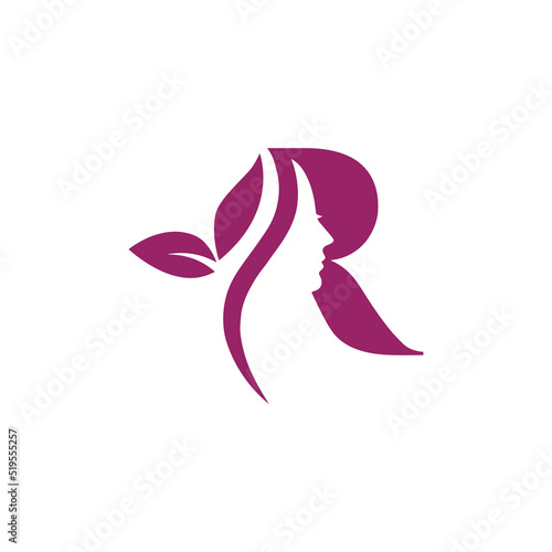 Hairdresser Concept Logo, Letter R Logo