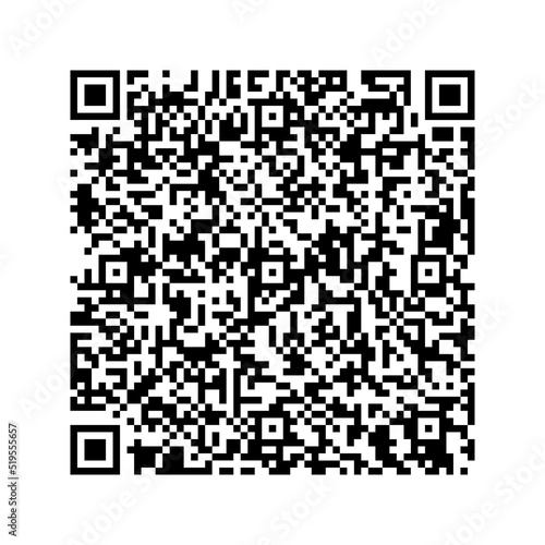 Sample vector QR code for smartphone scanning isolated on white background.