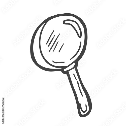 Hand drawn magnifier doodle search icon, excellent vector illustration, EPS 10
