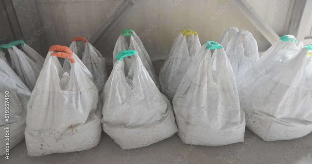 Bulk material big bag. Industrial bag. Large industrial bags for heavy