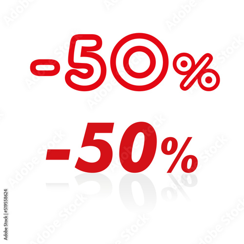 sconto offerta -50% photo