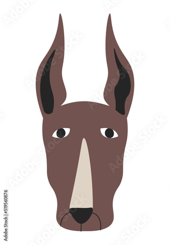 Portrait of dog character, canine animal pets