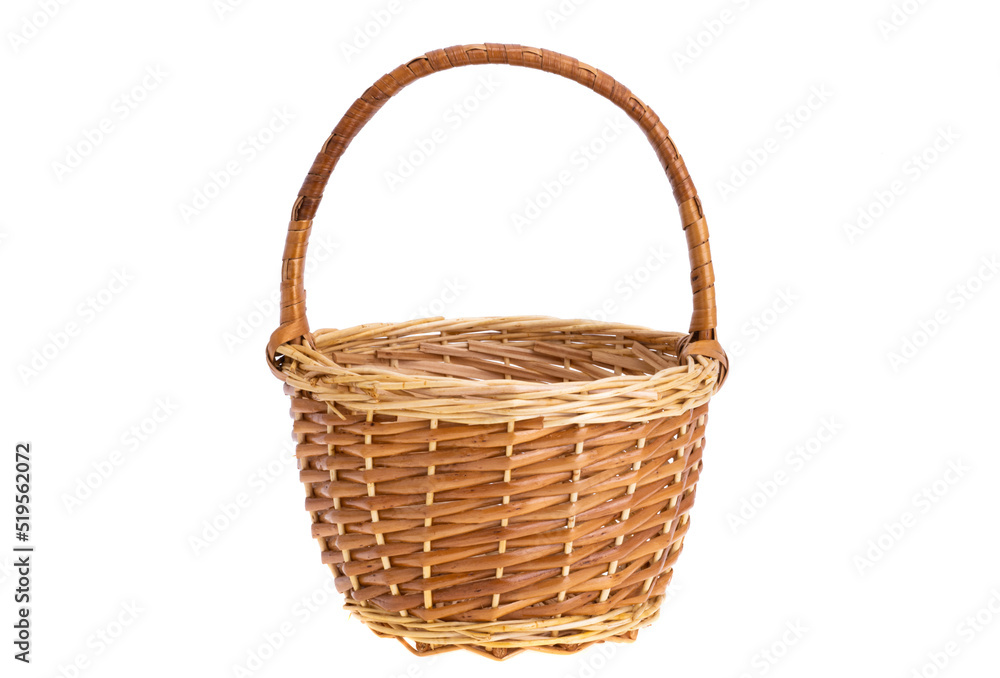 wicker basket isolated