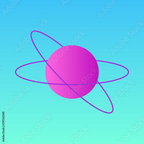 Gradient Texture Planet Space Cosmos Globe Sphere Atom Molecule Astronomy Bright Abstract Element Label Icon Pattern Background