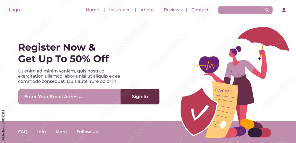 Insurance coverage, register now and get discount