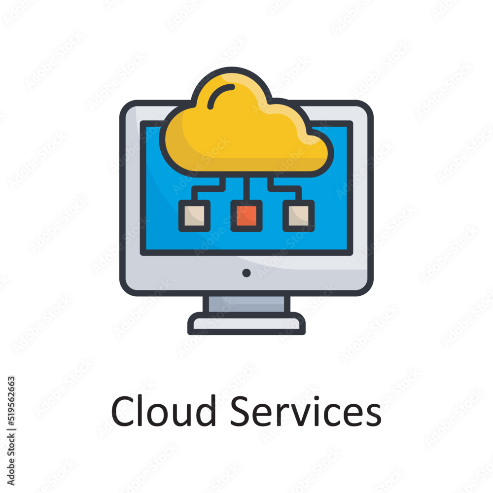 Cloud Services vector filled outline Icon Design illustration. Miscellaneous Symbol on White background EPS 10 File Cloud Services vector filled outline Icon Design illustration. Miscellaneous Symbol on White background EPS 10 File