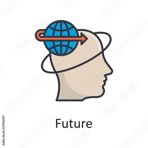 Future vector filled outline Icon Design illustration. Miscellaneous Symbol on White background EPS 10 File