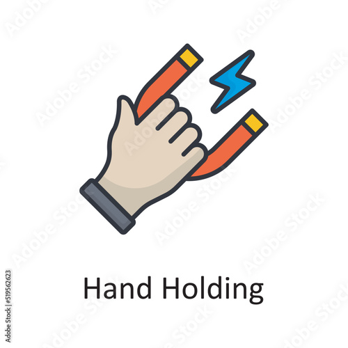 Hand Holding vector filled outline Icon Design illustration. Miscellaneous Symbol on White background EPS 10 File