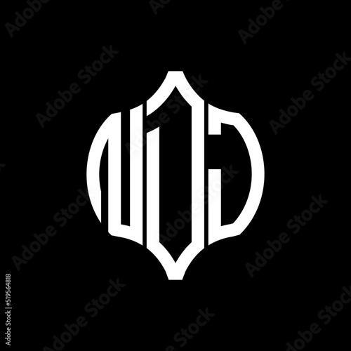 NDJ letter logo. NDJ best black background vector image. NDJ Monogram logo design for entrepreneur and business.
 photo