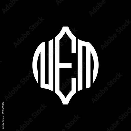 NEM letter logo. NEM best black background vector image. NEM Monogram logo design for entrepreneur and business.

