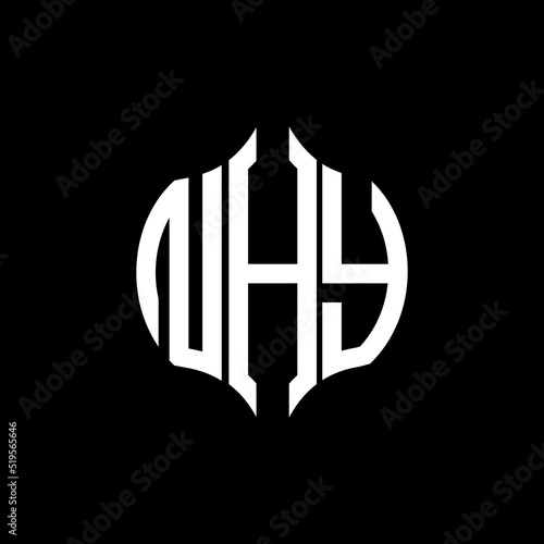 NHY letter logo. NHY best black background vector image. NHY Monogram logo design for entrepreneur and business.
 photo