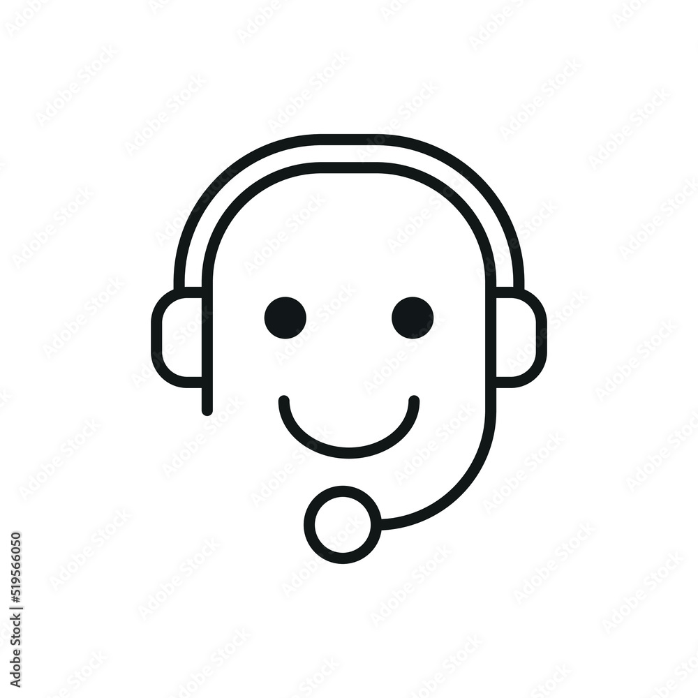 Call center icon- editable stroke Call center icon- editable stroke