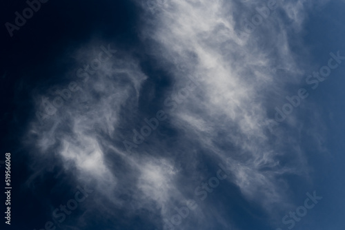 Dark blue sky nature white clouds background weather wind air atmosphere