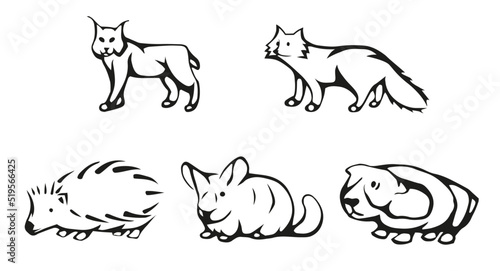 set of animal icons - mammals