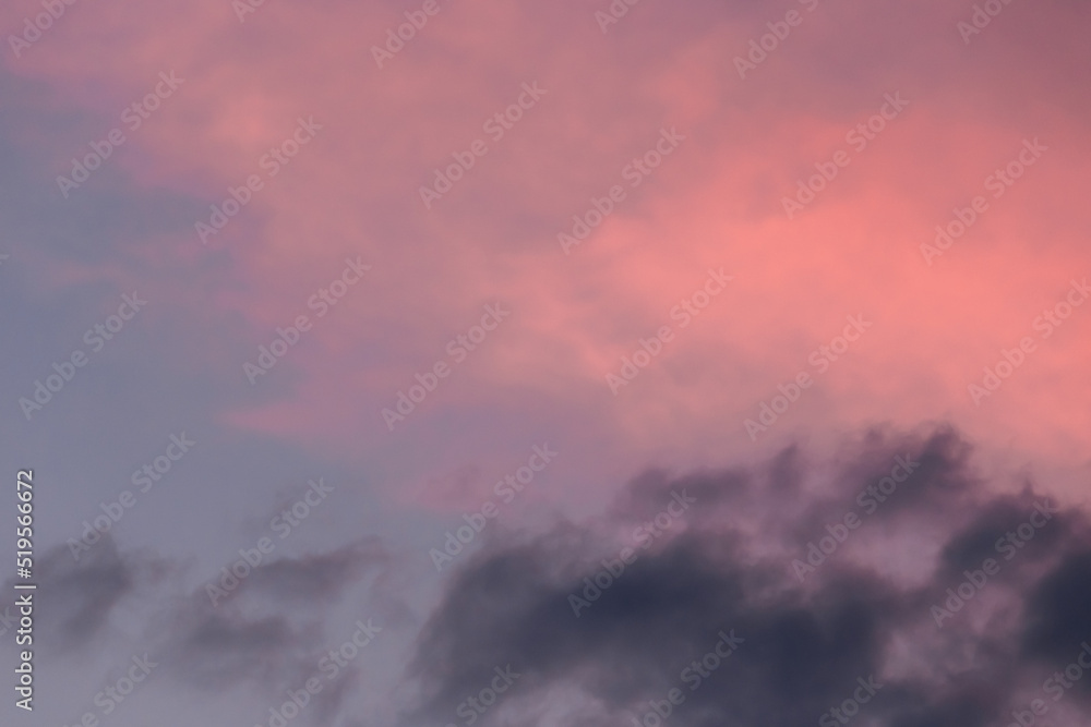 Pink color sky cloud background atmosphere wind evening landscape nature