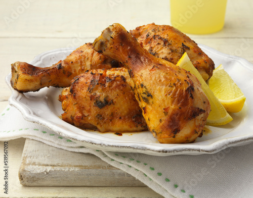 Roast chicken with paprika and garlic