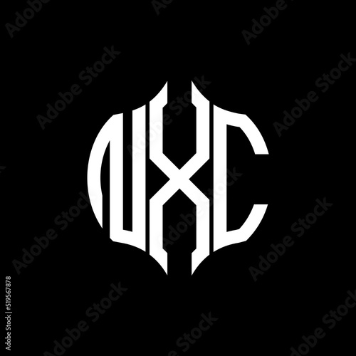 NXC letter logo. NXC best black background vector image. NXC Monogram logo design for entrepreneur and business.
 photo