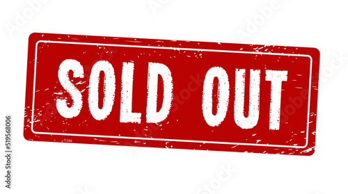 Sold out vector stamp
