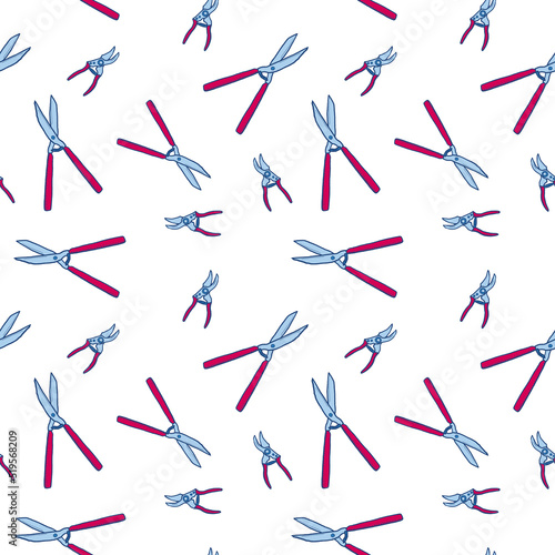 Gardening shears vector texture