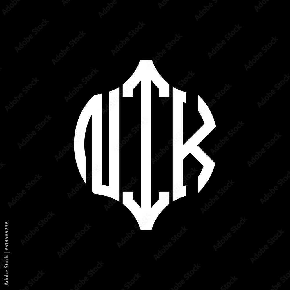 NIK letter logo. NIK best black background vector image. NIK Monogram logo design for entrepreneur and business.
 - obrazy, fototapety, plakaty 