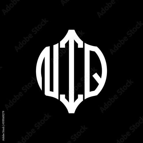 NIQ letter logo. NIQ best black background vector image. NIQ Monogram logo design for entrepreneur and business.
 photo