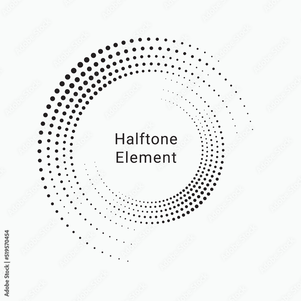Black abstract vector circle frame halftone dots design element.Halftone effect vector pattern for your design. Circle dots isolated on the white background for advertisement. Black abstract vector circle frame halftone dots design element.Halftone effect vector pattern for your design. Circle dots isolated on the white background for advertisement.
