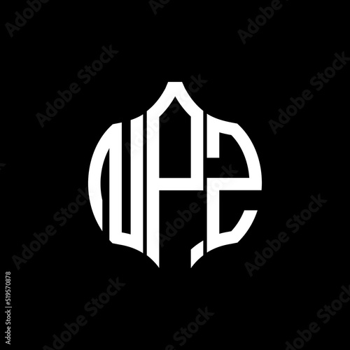 NPZ letter logo. NPZ best black background vector image. NPZ Monogram logo design for entrepreneur and business.
 photo