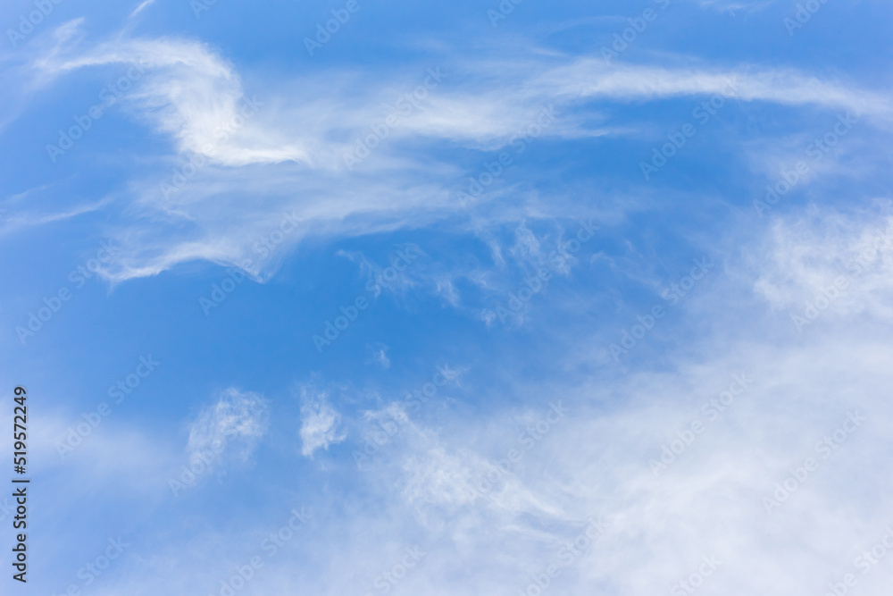 Sky blue clouds white heaven natural background weather wind atmosphere