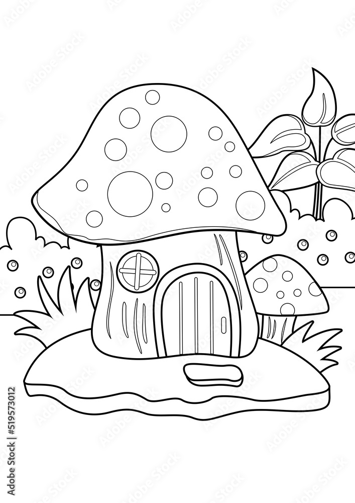 Garden Fairies and Mushrooms Theme Coloring Pages A4 for Kids and Adult Garden Fairies and Mushrooms Theme Coloring Pages A4 for Kids and Adult