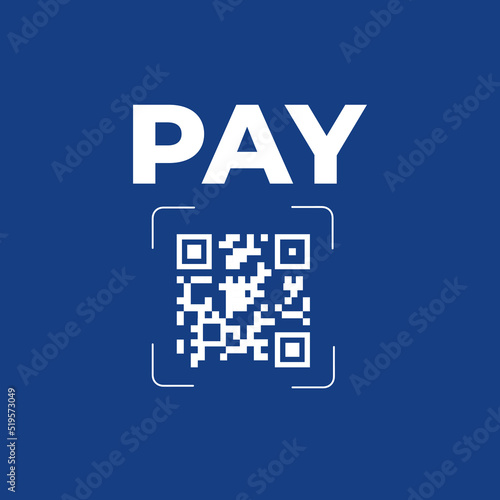 QR code for smartphone. Inscription scan me with smartphone icon. Qr code for payment. Vector illustration