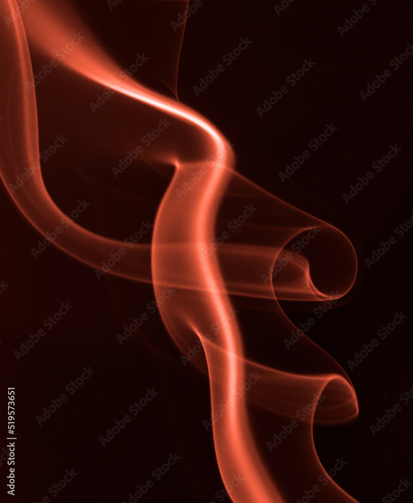 Red moke spiral forms, dynamic abstract design image Red moke spiral forms, dynamic abstract design image