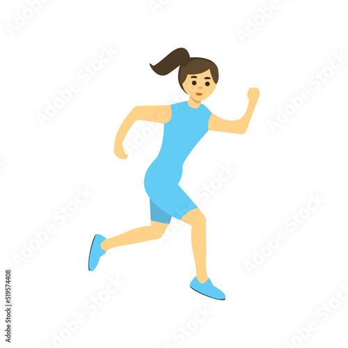 Jogging, woman, hobby. It can be used for topics such as physical activity, exercise, lifestyle. Banners, posters, Internet resources, education. Healthy lifestyle. Sports, recreation, active lifestyl
