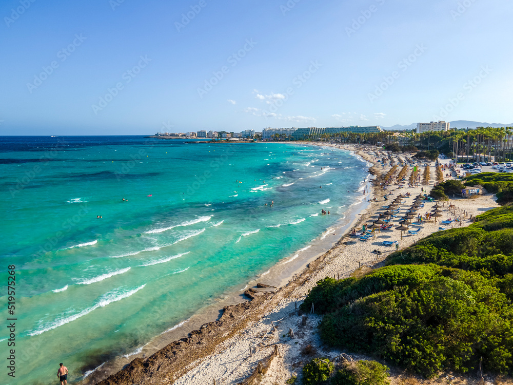 Sa Coma Beach in the Summer from Drone
Mallorca Aerial Photo, Spain