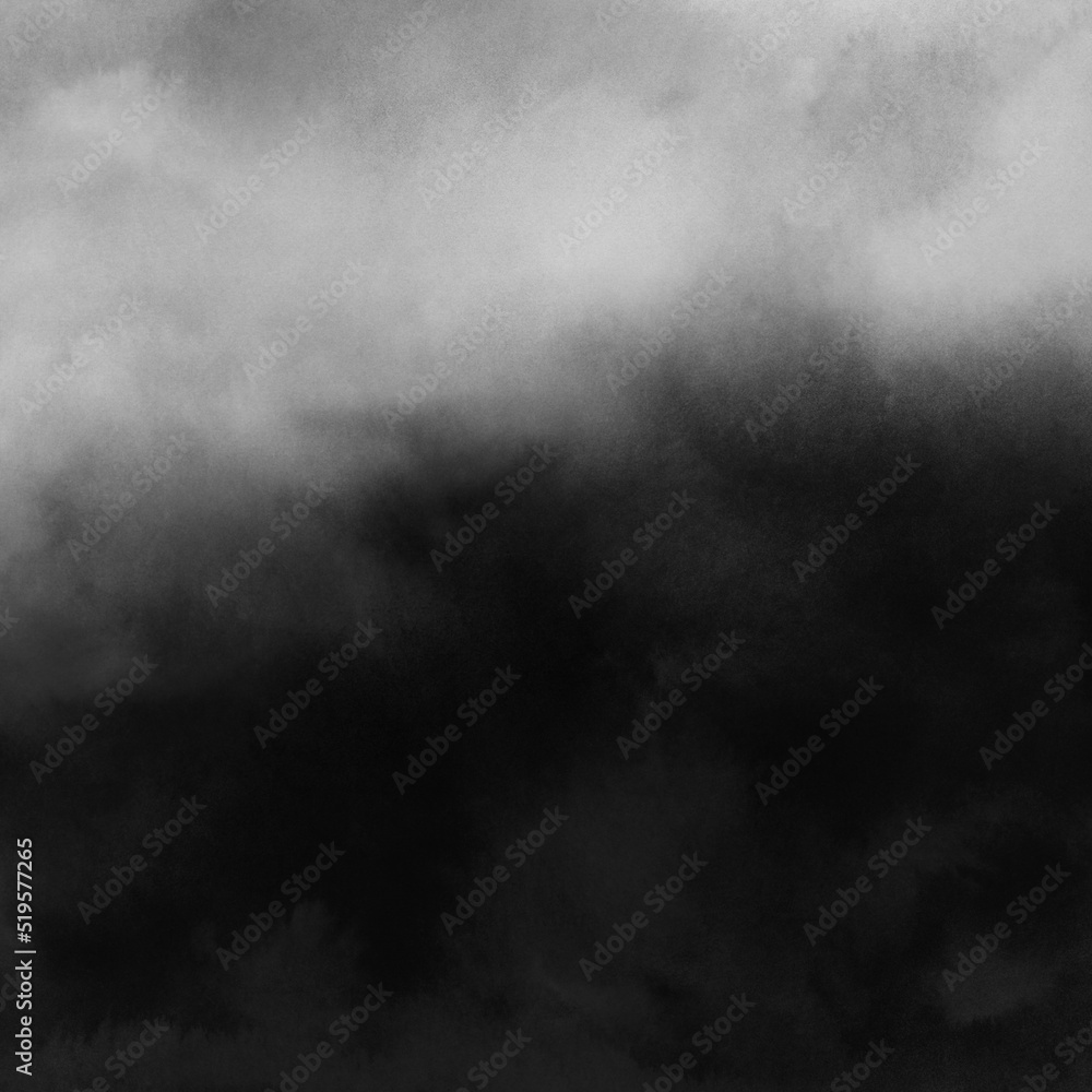 Abstract landscape. Versatile artistic image for creative design projects: posters, banners, cards, books, covers, magazines, brochures,  prints, wallpapers. Black ink on paper.
