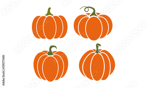 Four Bundle Pumpkin Bundle for Autumn- Pumpkin Vector and Clip Art