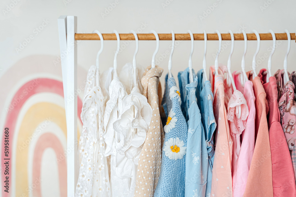 Baby Clothes Rack Storage DIY for Nursery