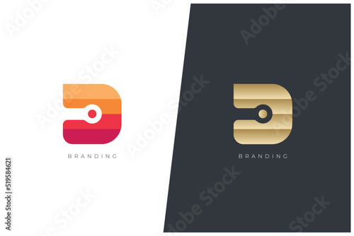 D Letter Logo Vector Concept Icon Trademark. Universal D Logotype Brand