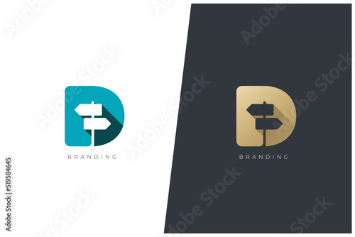 D Letter Logo Vector Concept Icon Trademark. Universal D Logotype Brand