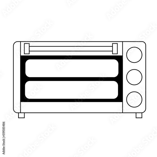 Microwave or convection double stack oven icon isolated on white background. Modern microwave symbol. Vector illustration