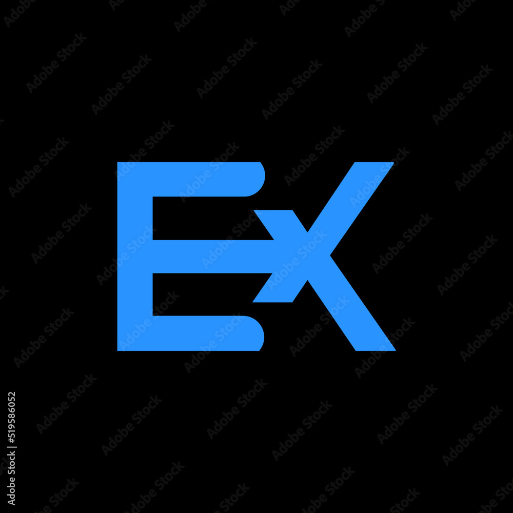 Obraz premium Initial Letter EX Logo Design Vector Template.